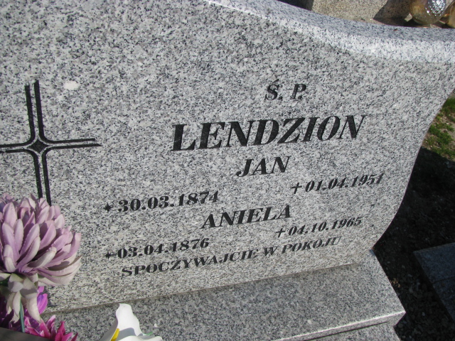 Jan Lendzion 1874 Kałków - Grobonet - Wyszukiwarka osób pochowanych