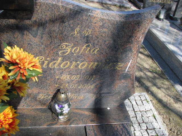 Zofia Sidorowicz 1917 Kałków - Grobonet - Wyszukiwarka osób pochowanych